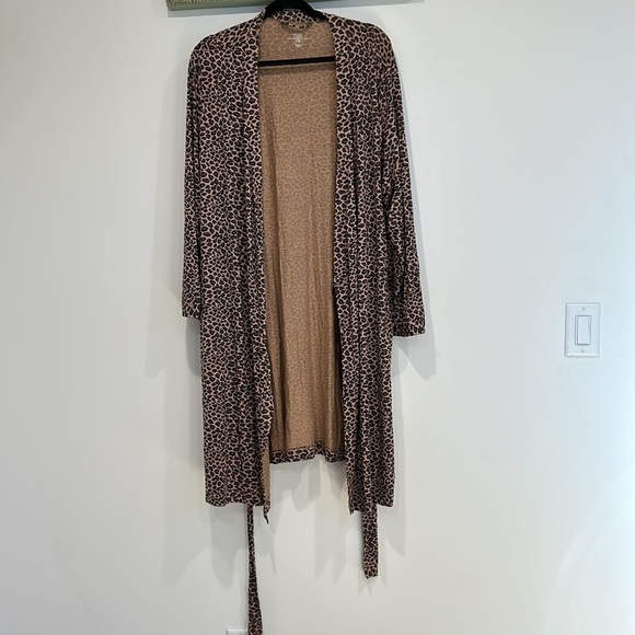 Adonna Woman plus 16-18 animal leopard print mob wife house robe w matching belt - Picture 6 of 7